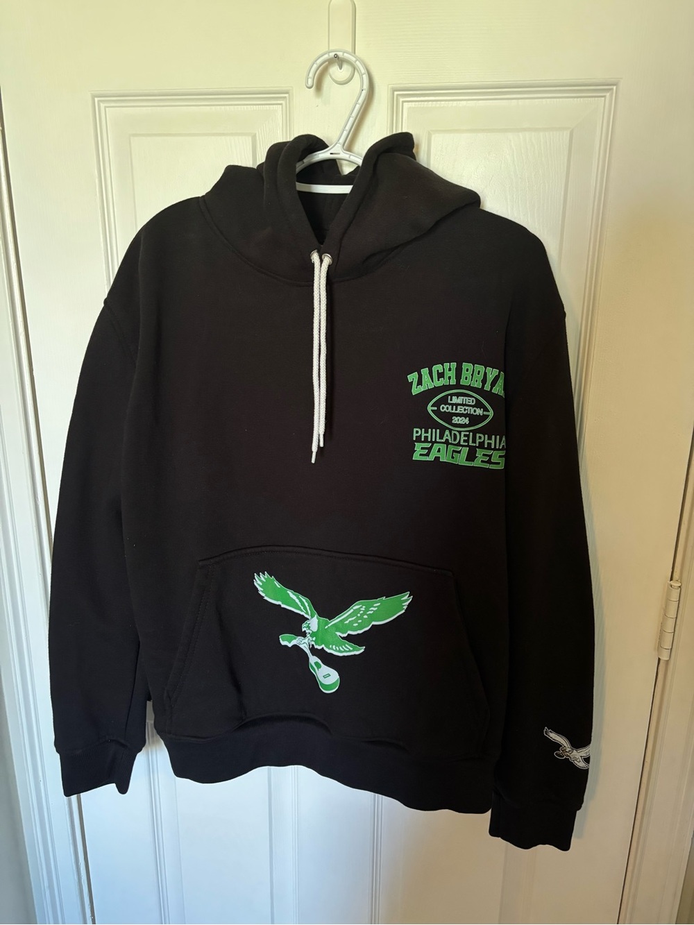 Zach Bryan 2024 Limited Collection Philadelphia Eagles Black White Green Hoodie